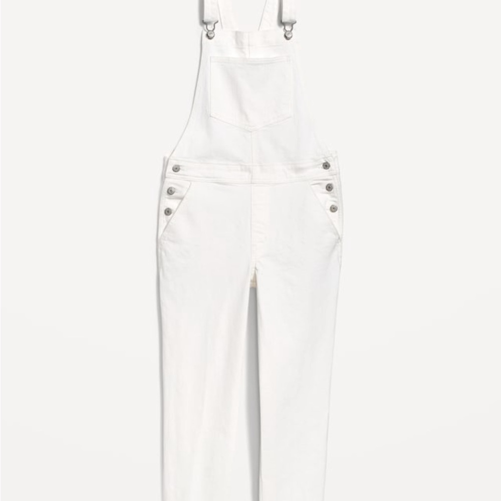 Old Navy straight white workwear for women overalls